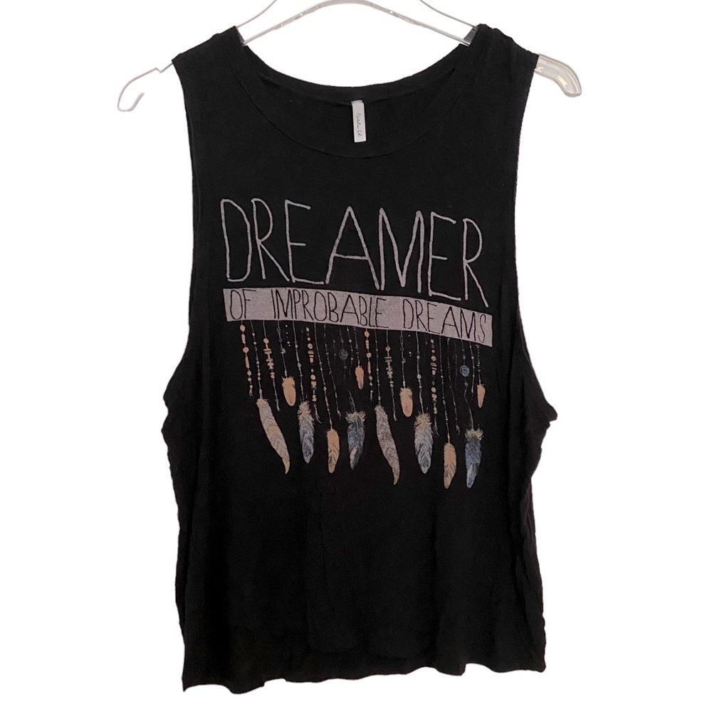 Noble U Black Tank Top. Dreamer of Improbable Dreams Size Small. - Picture 5 of 5